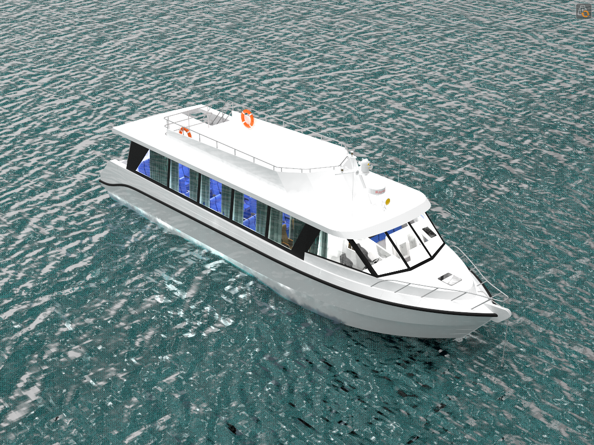 120 Person 15m(49ft) Catamaran Passenger Boat Double Deck