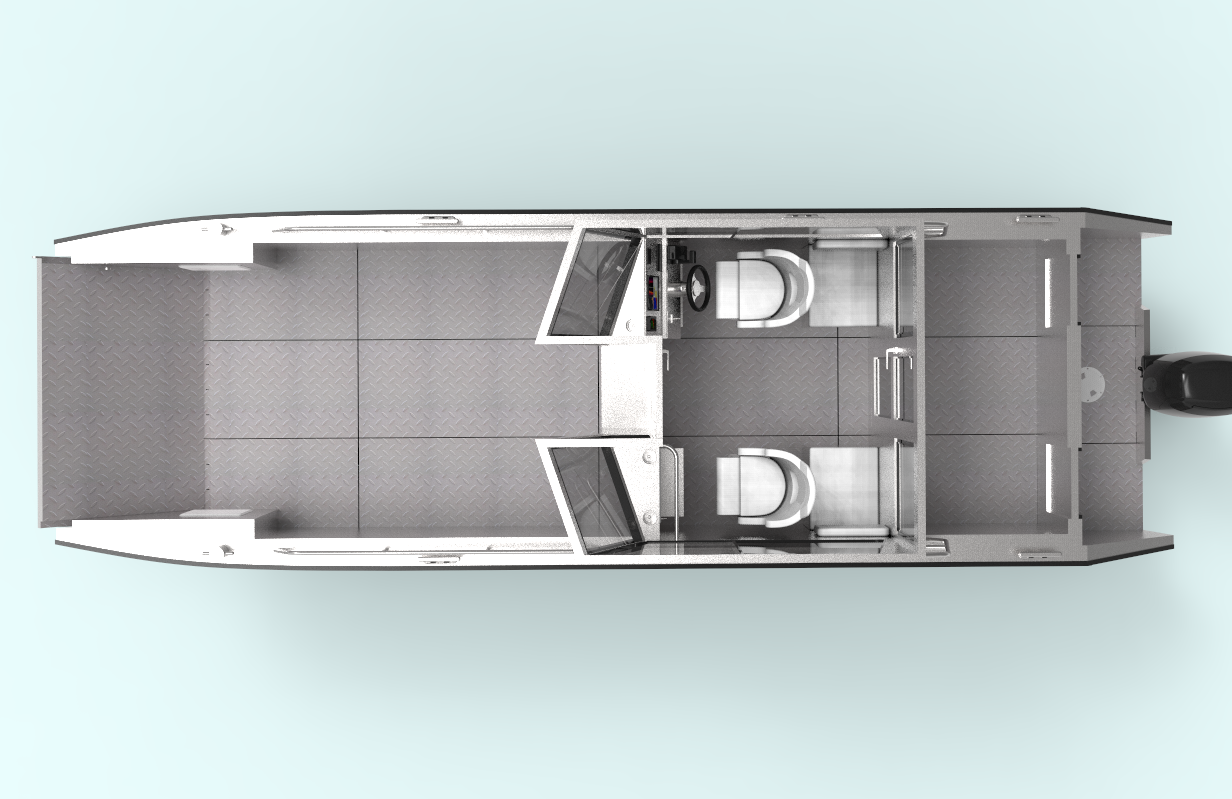 7.9m X 2.45m Landing Craft Cabin Boat
