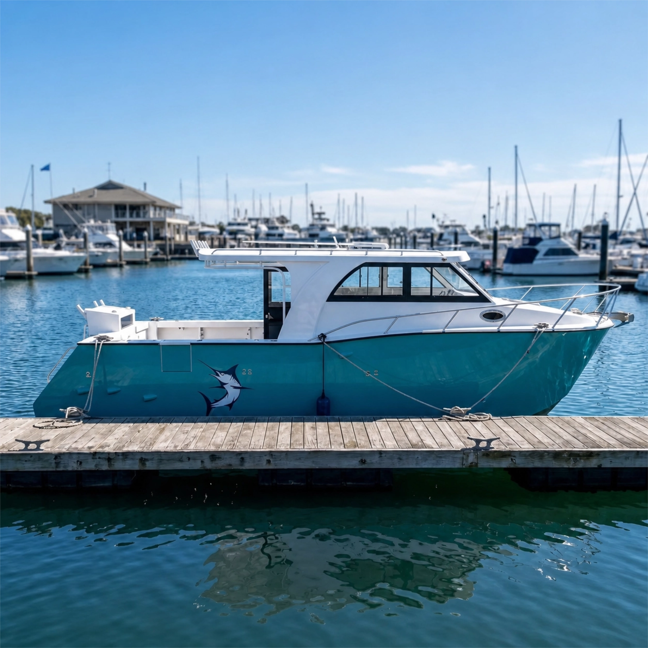 10m 33ft Enclosed Cabin Fishing Boat
