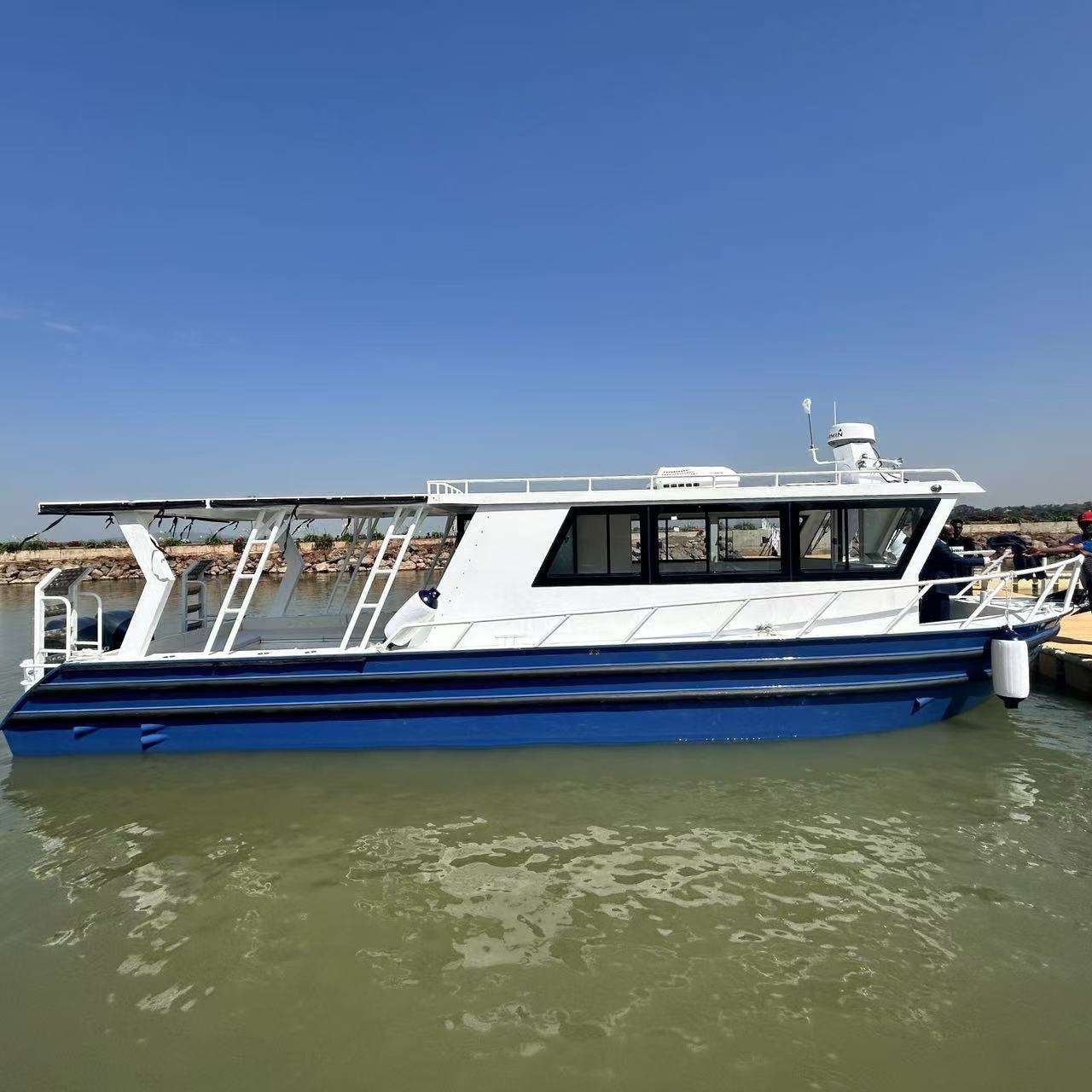 Commercial passenger boat navigating coastal waters