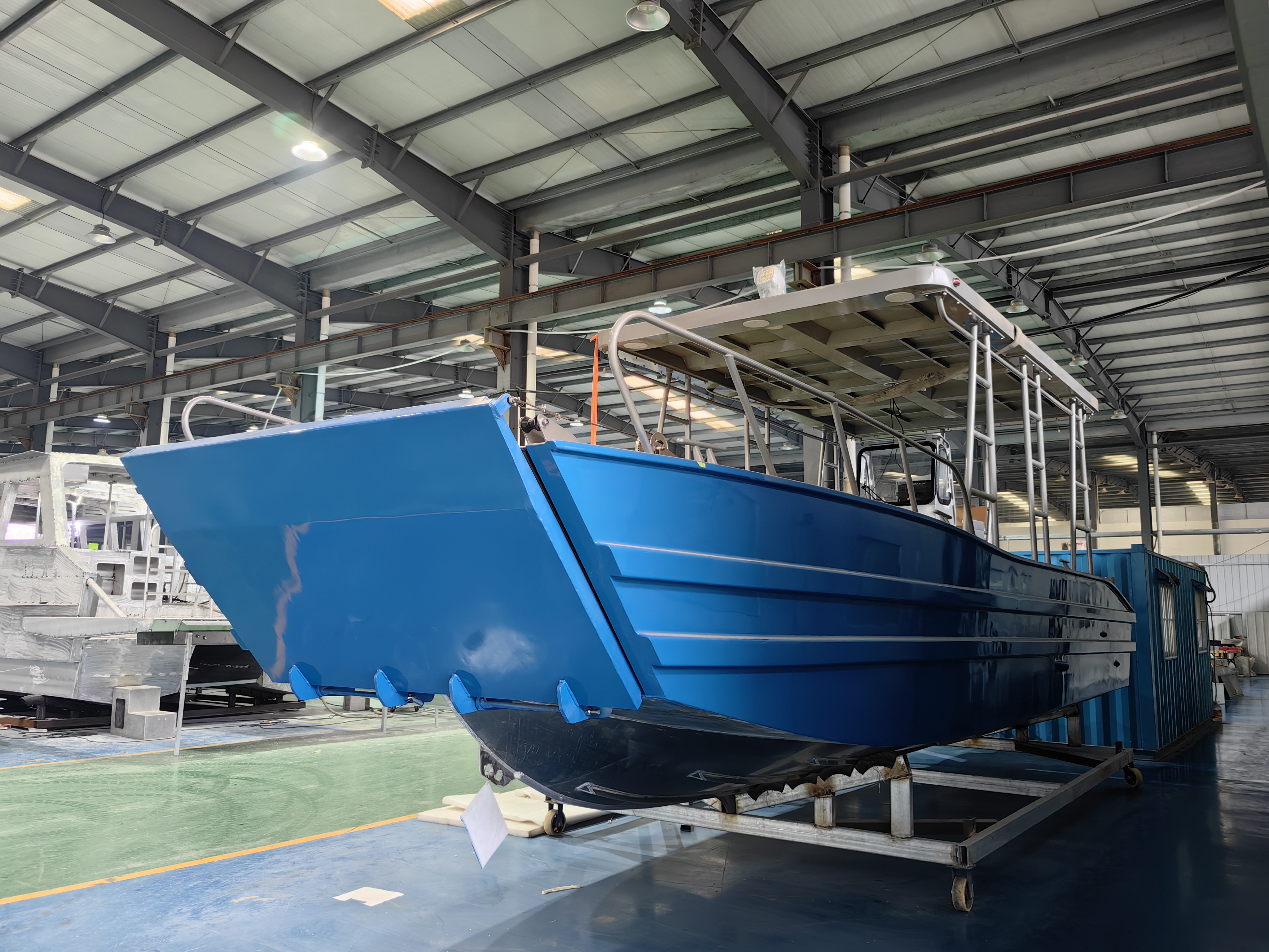 Offshore engineering support vessel in active operation