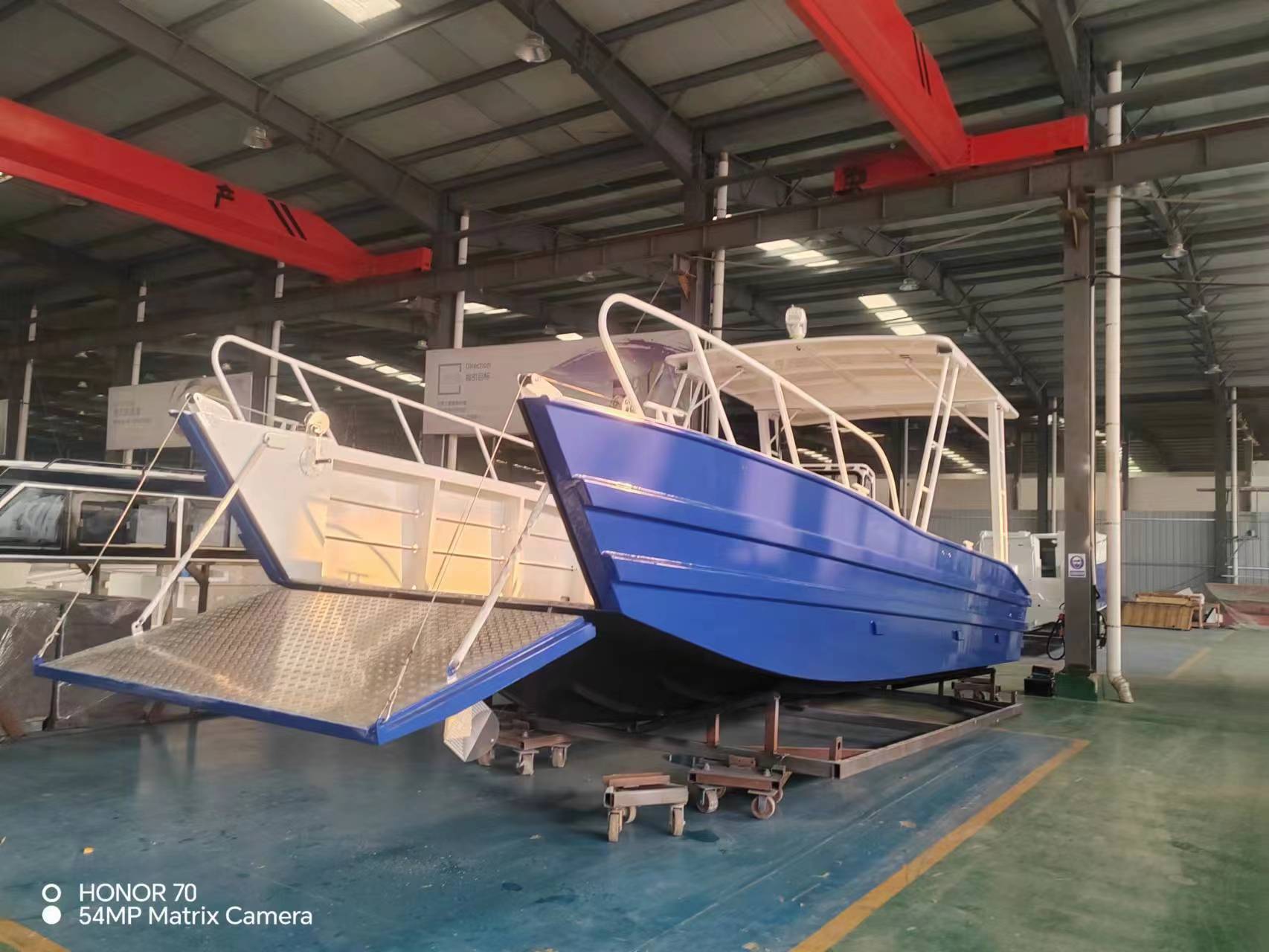 Spacious 5-ton capacity cargo deck of the 10m landing craft