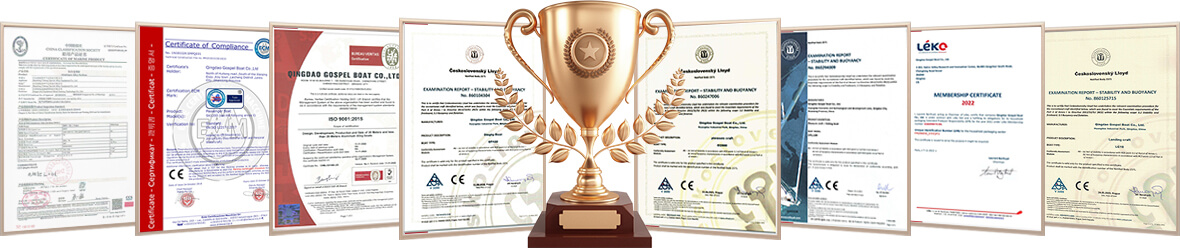 Product Certificates for 26m Aluminum Passenger Boat
